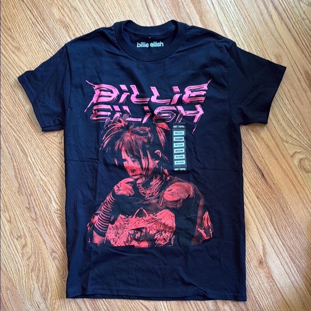 Billie Eilish Black and Red Graphic T-Shirt